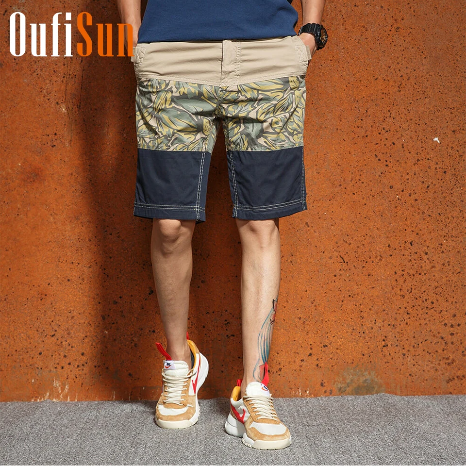Oufisun американский размер новые мужские камуфляжные свободные мужские шорты Карго крутые летние военные камуфляжные модные шорты Homme карго шорты