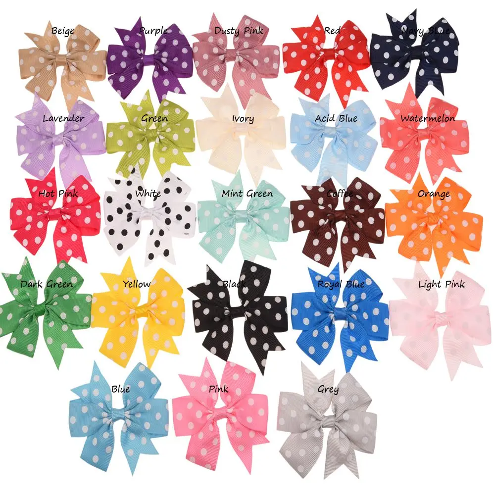 

230PCS Boutique Hair Accessories Grosgrain Ribbon Bowknot Bows No Hair Clips Fashion Headwear DIY Accessory for Headbands