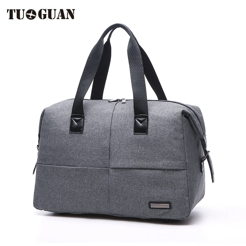 

TUGUAN Men Business Duffel handBag Traveling waterproof tote luggage big bag 17 inch gray malas de viagem weekend Travel Bags B3
