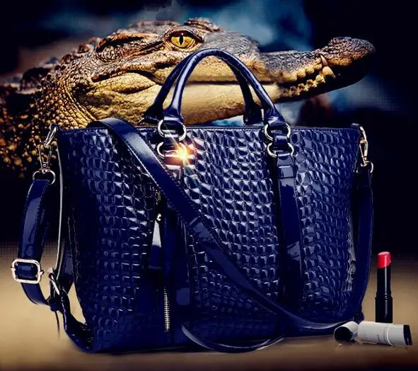 2017 European American style women alligator satchels handbag fashion business office lady single shoulder bag messenger