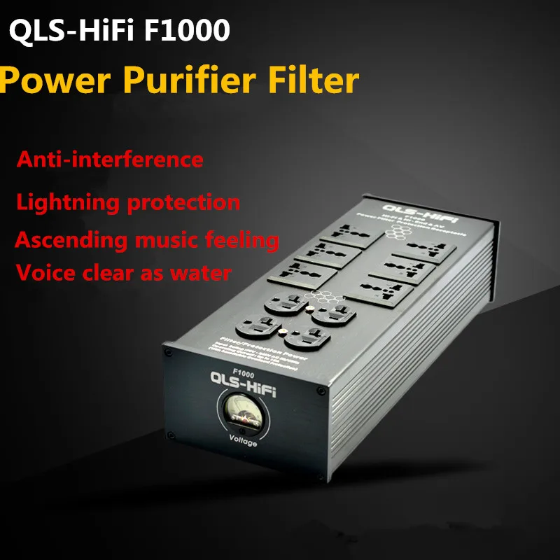 2016 Newest QLS-HiFi F1000 Mains Audio Power Purifier Filter AC power socket HIgh Quality