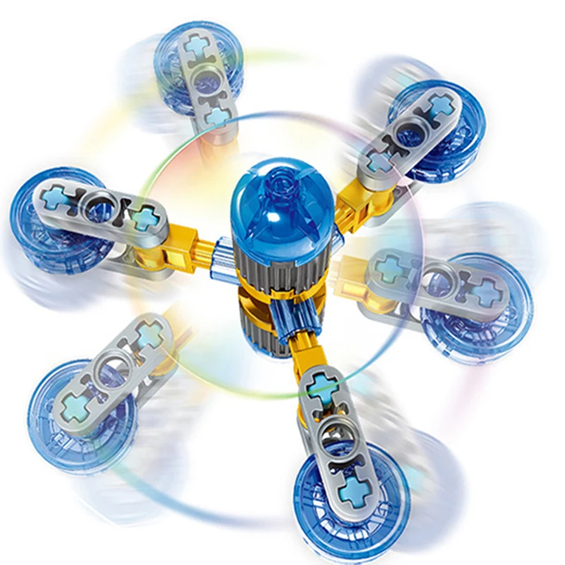 For Sale 1 Pcs Colorful Educational Toys Plastic Hand Finger Fidget Block Brick Spinner In Building 5