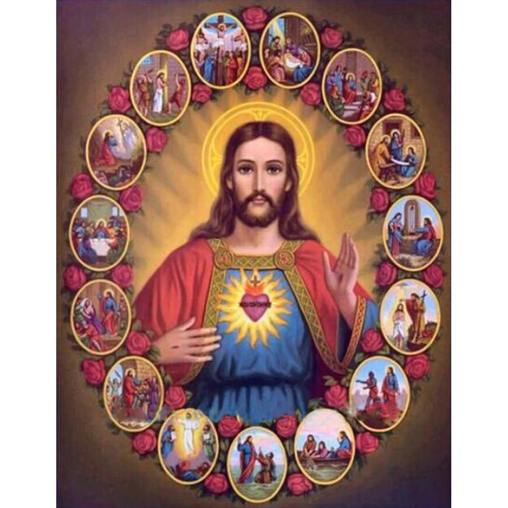 GLymg-Needlework-Jesus-Complete-Works-Diamond-Embroidery-Full-Square-Christian-Series-Diamond-Painting-Cross-Stitch-Home