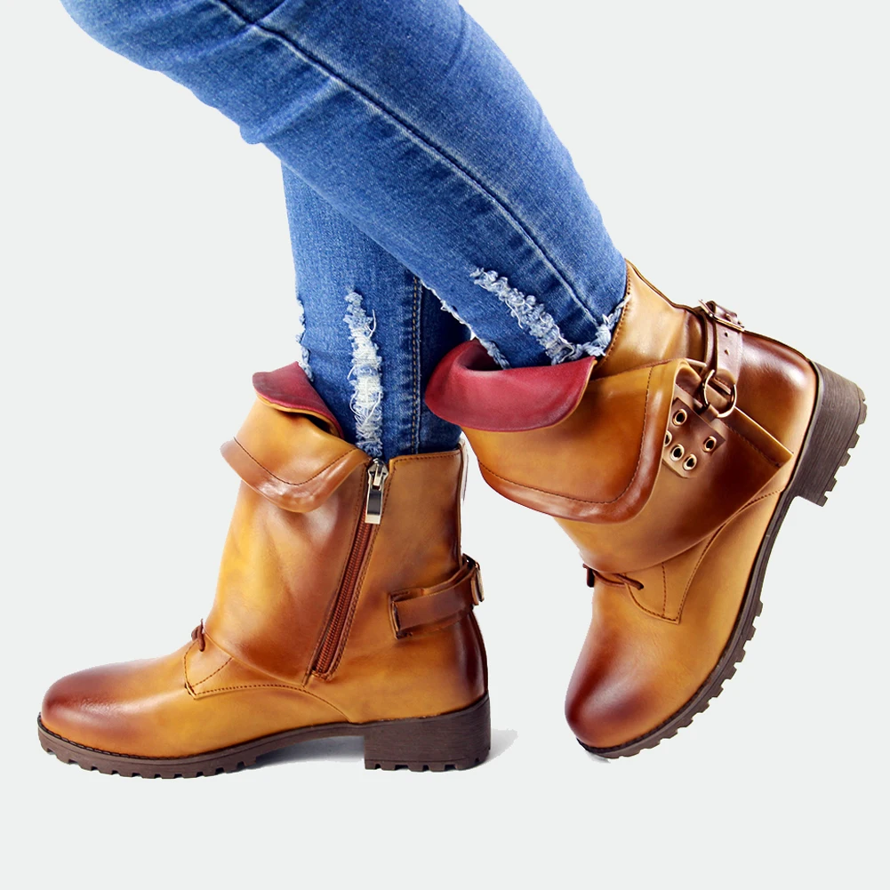 

Karinluna hot sale plus Size 34-43 wholesale buckles western boots Woman Shoes women shoes short Boots woman cowboy boots