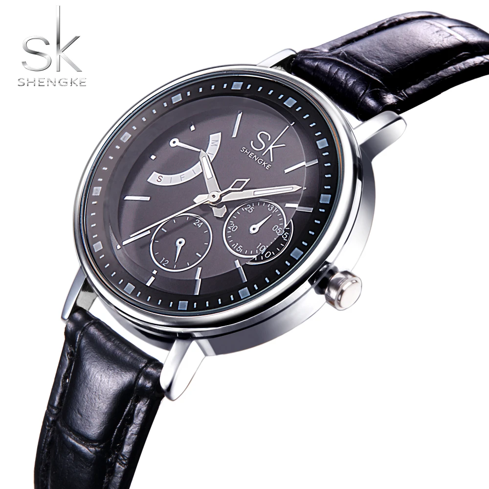 

SK Brand Fashion Ladies Watches Elegant Rhinestone Female Quartz Watch Women Thin Leather Strap Waterproof Montre Femme 2017 New
