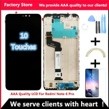 10-Touch Протестировано AAA Качество ЖК+ рамка для Xiaomi Redmi Note 6 Pro ЖК-дисплей экран Замена для Redmi Note 6 Pro ЖК-дисплей