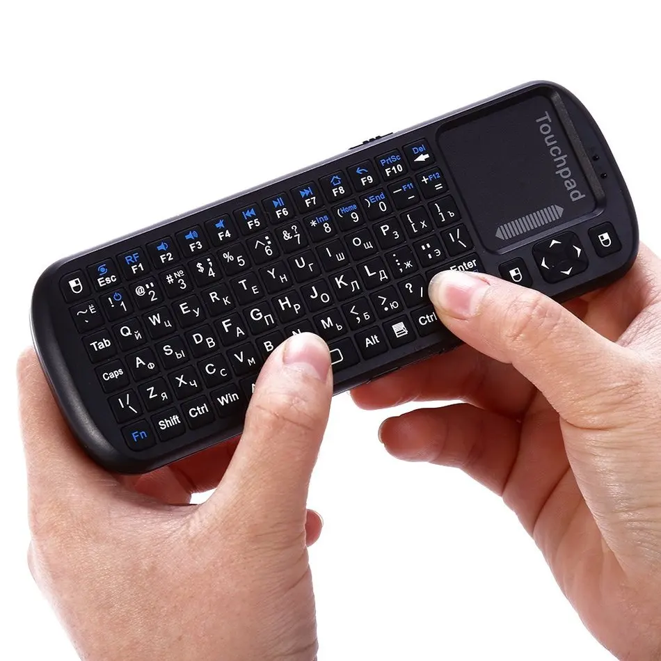 

Russian/English 2.4GHz Mini wireless keyboard iPazzPort air Mouse Touchpad QWERT gaming keyboard laptop pc for Android TV BOX