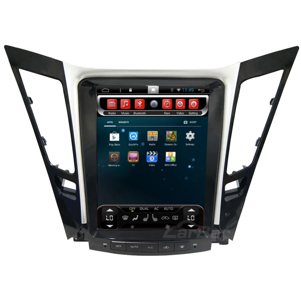 CARBAR 10," вертикальный ips экран Android автомобильный DVD gps Navi Радио стерео плеер для hyundai Sonata 2010- 2 Гб ram 32 Гб rom