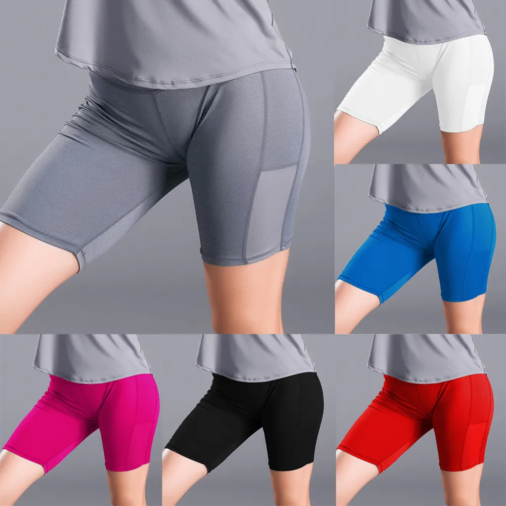

Yoga pants 2019 Women's Side Pocket Stitching Fixed Stretch Tight Fitness Running Yoga Pants Stretch Running Fitness Free Size#5