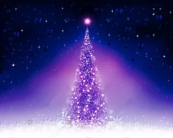 

Christmas tree violet purple blue balls snowflakes bokeh Background Vinyl cloth High quality Computer print party backdrops