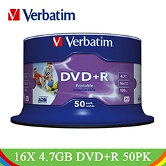 Verbatim 6X blu-Ray BD-R DL 50GB пустой диск записываемый носитель непечатный Лот Blue ray диск Компактное хранение blu Ray плеер