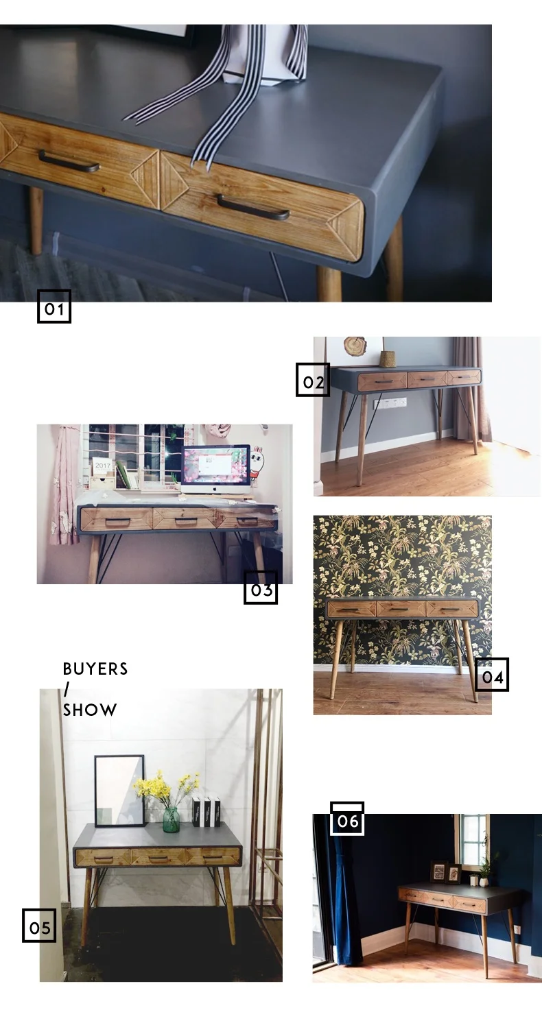 Луи Мода компьютерные столы американская промышленность простой бытовой имитация цемента цвет спальня простой офис