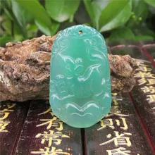 Нужно для натуральный зеленый халцедон Агат Подвески знак крыса крысенок натуральная нефрита кулон нефрит кулон
