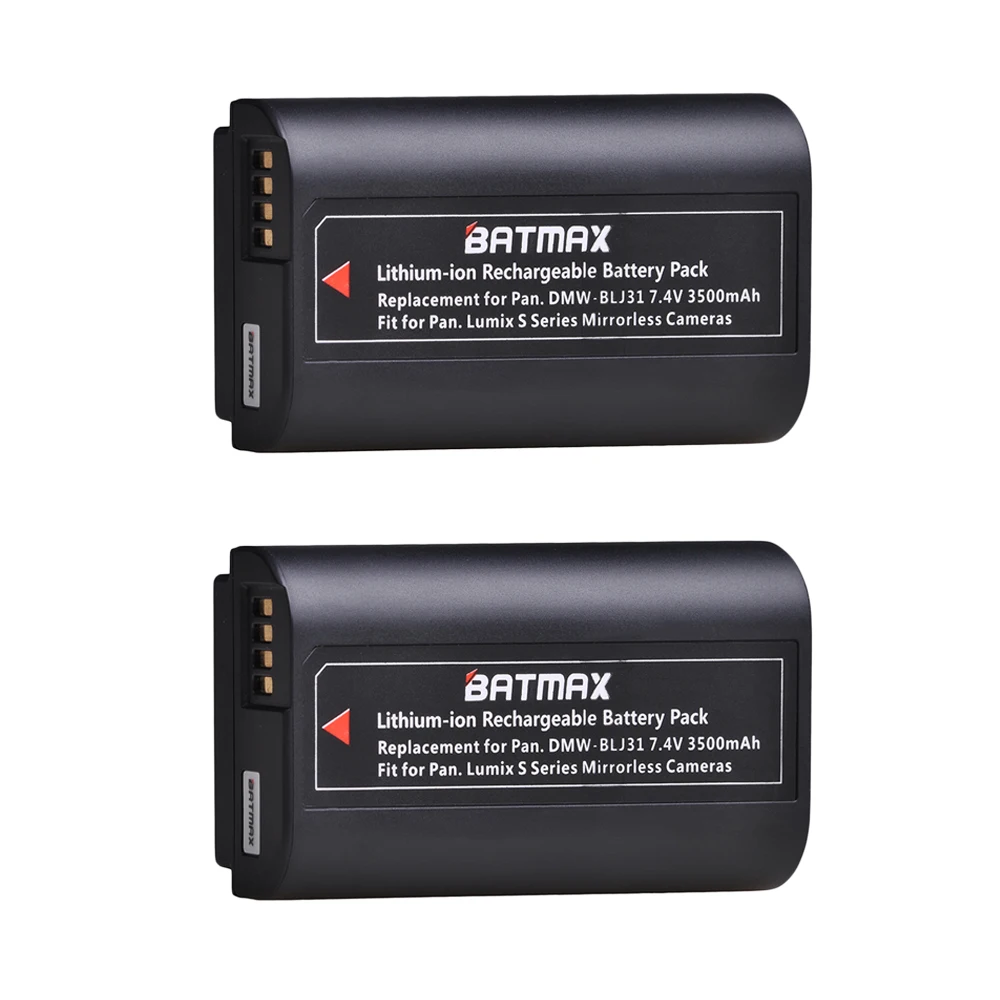 Batmax 2шт 3500mAh DMW-BLJ31 DMW BLJ31 BLJ31 литий-ионная камера Акку для Panasonic LUMIX S1, S1R, S1H беззеркальная камера s