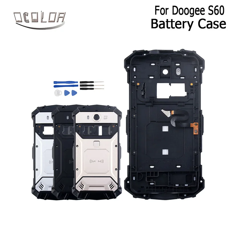 ocolor For Doogee S60 Lite Battery Cover 5.2&quot Durable Protective Back Case Replacement +Tools Mobile Phone |