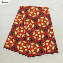 Красный цвет африканская Воронка Из Анкара африканская настоящая Гарантированная восковая ткань 6 ярдов/партия для женщин платье A96-13