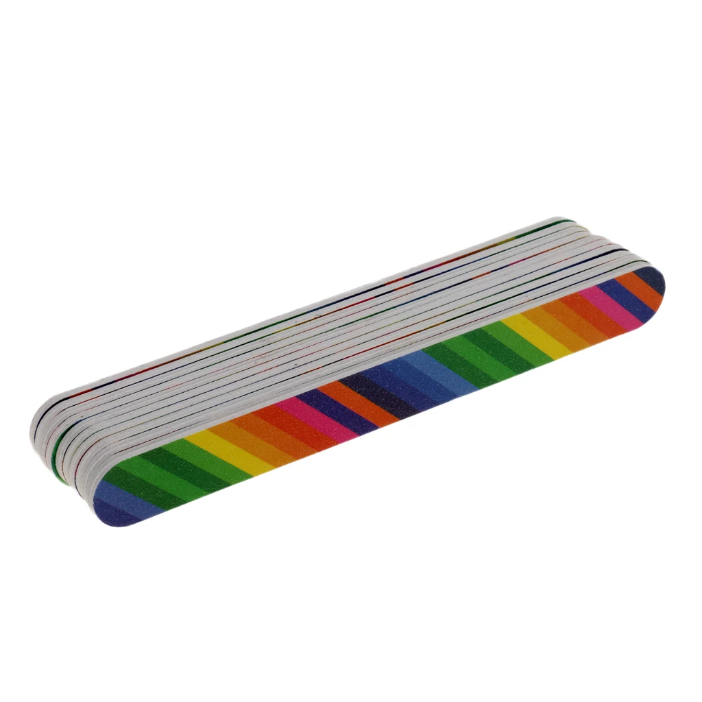 10pcs Dual Sided Salon Nail Files Sanding Buffer For Nail Art Tips Polishing Manicure Tools Nail Files Emery Board