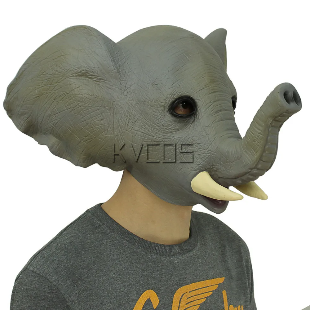 Elblocdelcachondeo 安い ハロウィン小道具大人象マスク動物フルラテックスマスカレード誕生日パ ーティーラテックスシリコーンコスプレフェイスマスク 通販 価格