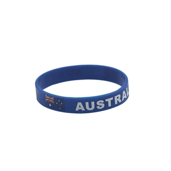 

100pcs Australian flag silicone wristband bracelet free shipping