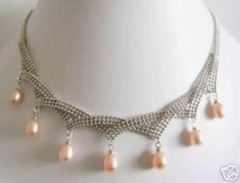 30% off Wholesale prices Fast SHIPPING Charming!7-8mm Pink Akoya Cultured Pearl Necklace AAA+008 HOT sell | Украшения и