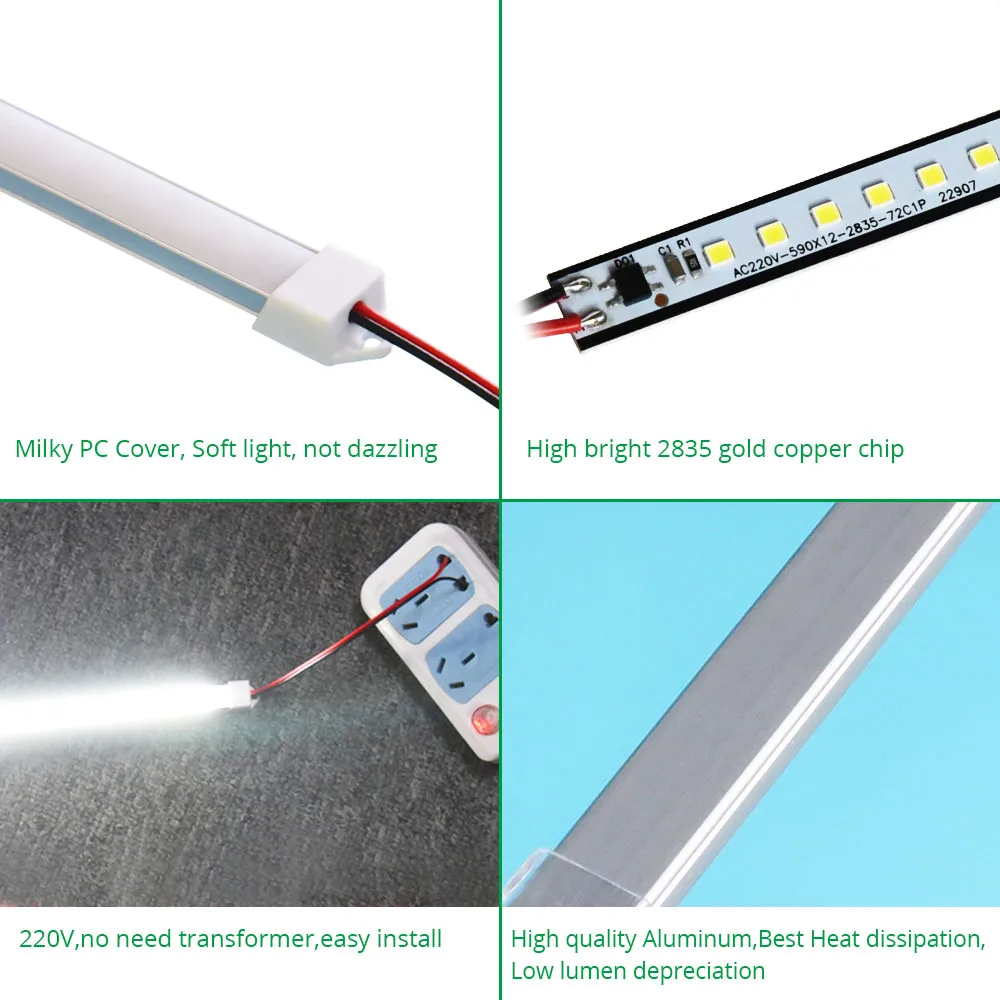 30 سنتيمتر 50 سنتيمتر 220 V 230 V 240 V تحت إضاءة led للخزانة قطاع ضوء المطبخ خزانة مصباح المطبخ خزانة خزانة cocina نوم أضواء ليلية