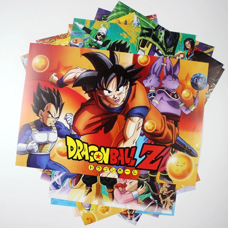 EWAYS 8 шт. мультфильм DRAGON BALL Z DBZ тема плакат на стену Супер Saiyan Сон Гоку стикер на стену для любителей игр комната Deorated инструменты