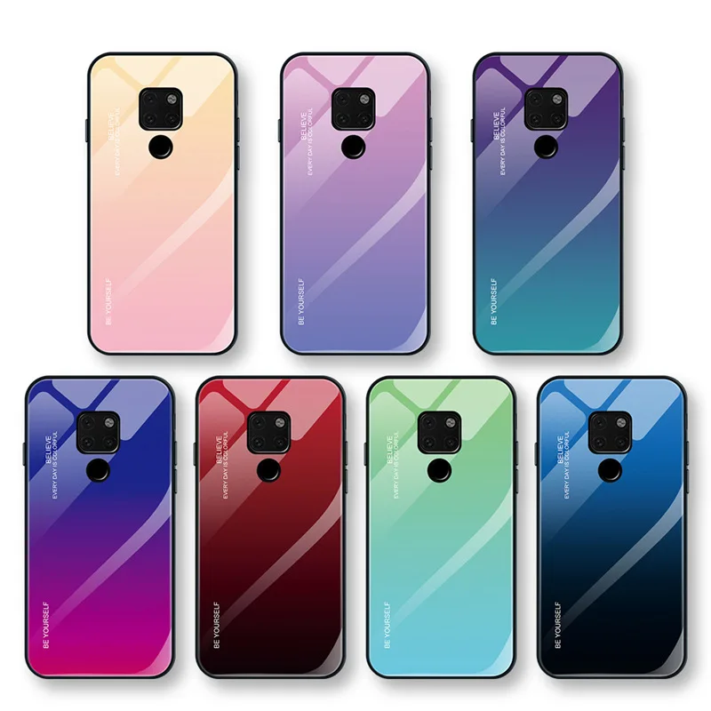 Роскошные грязестойкие чехол для телефона huawei mate 20 Pro 10 Lite Telefon Kilifi градиентные