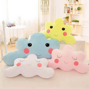 

DFH Cloud Pillow Blue White Pink Creative Pillow Soft Breathable Cushions with PP Cotton Fashion Cute High Quality Home Decor