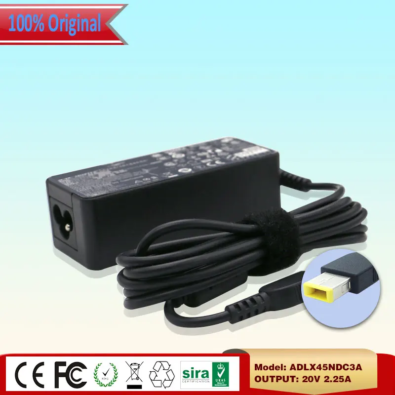 

Original 20V 2.25A 45W Laptop Power Adapter for Lenovo YOGA 11 YOGA 11S ADLX45NDC3A 36200245 AC Adapter Charger