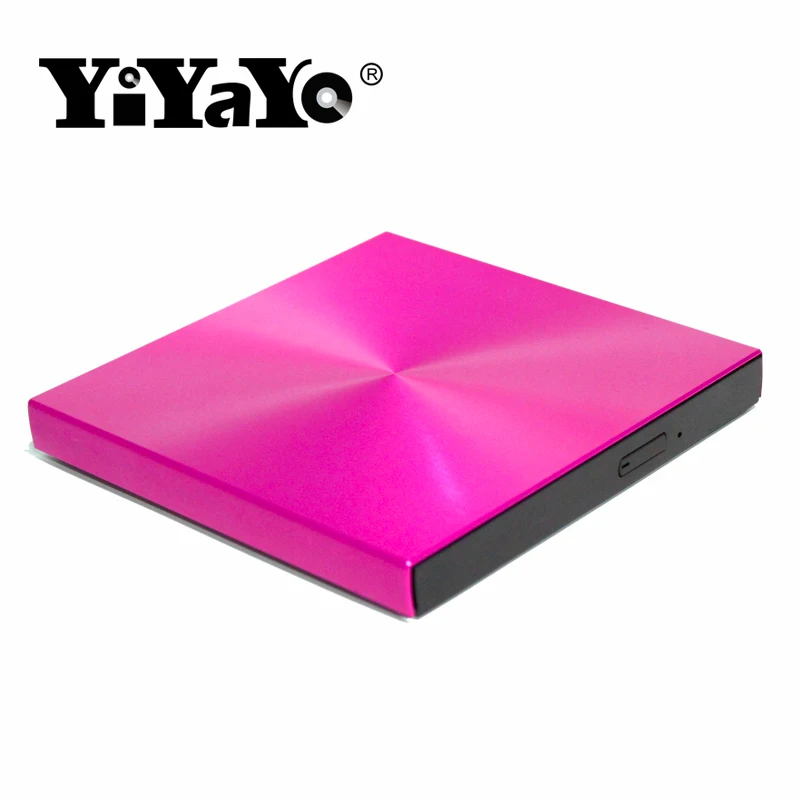 YiYaYo USB 3,0 алюминиевый сплав внешняя DVD горелка CD-ROM плеер тонкий портативный оптический привод для ноутбука MacBook/ноутбука Windows
