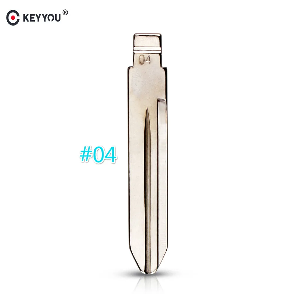 

Ключ KEYYOU, металлический, неразрезанный, KD, тип лезвия #04, для Chrysler, Jeep, Dodge Remote Key, 10 шт./лот