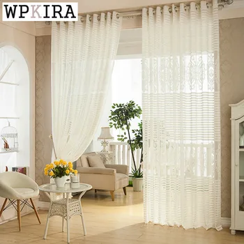 

Luxury Living Room Yarn Jacquard Curtain High quality Balcony Bedroom Curtains Yarn Ready Made Sheer Curtain 098&30