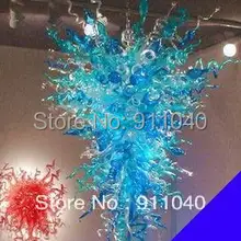 Большой размер Модная синяя стеклянная люстра освещение для домашнего декора