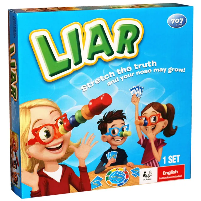 

Liar board game bragging competition long nose younger player card game for children logical thinking play