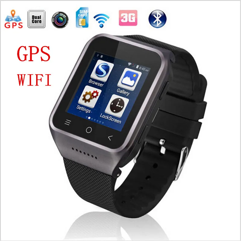 Android 4.4 Dual Core Smart Watch ZGPAX S8 Wristwatch Mobile Phones Smartwatch Supports GSM 3G WCDMA Bluetooth 4.0 Wifi Camera