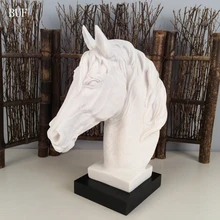 Современная Абстрактная статуя головы лошади BUF, скульптура из смолы, украшения для дома, аксессуары для украшения, геометрические скульптурные статуи из смолы