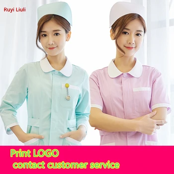 

Nurse's gown doctor's gown long sleeves autumn and winter pharmacy beauty salon skin management work clothes
