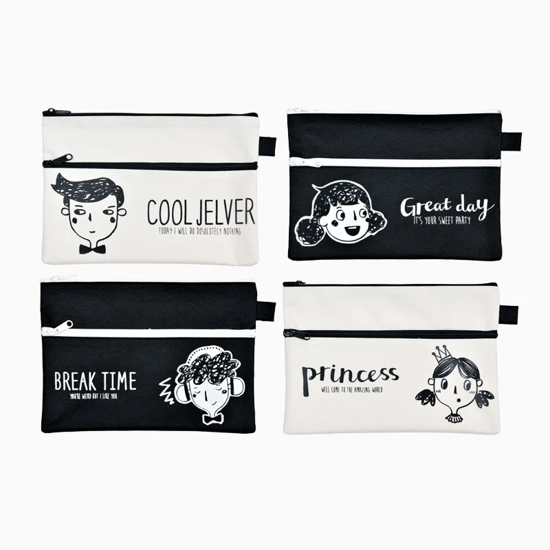 

TDO 1Pcs Cartoon Partner A5 File Folder Bag transparent mesh file bag folder oxford material Stationery School Suppliefile bag