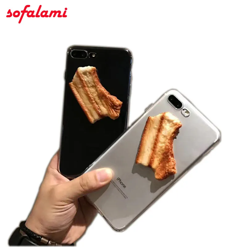 Creative 4D Stereoscopic Simulation of food model Korean barbeque BBQ Transparent mobile phone TPU case For iPhone 6 6s 7 Plus |