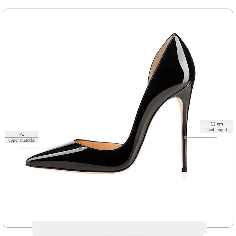 Super Mode Partie Dames 2018 Femmes Printemps De Noir Isnom Pompes Occident Brevet Sexy Nouveau Chaussures Haute Stiletto Talons Pu qwEa1Z