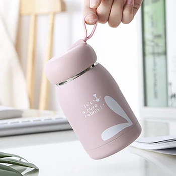 

Bottle Thermos 300ml Korean Literary Mug Cup Travel Mug Stainless Steel For Food With Containers Capacity Vacuum Flask WZD073