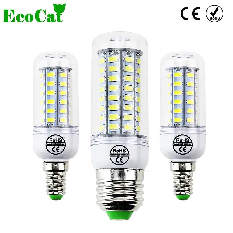 

LED lamp E27 bulb E1424 36 48 56 69 72 leds SMD 5730 Corn Bulb 220V lamparas led Chandelier LED Spotlight