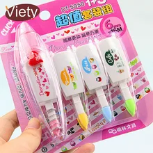 1 Набор =(1 лента+ 3 замены) маскирующая лента kawaii Канцелярские Принадлежности для студентов школьные принадлежности наклейки для скрапбукинга сделай сам