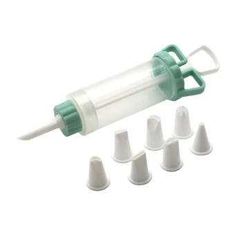 

8 Cake Plastic Nozzles Icing Syringe Mold Cake Decorating Piping Cream Syringe Tips Set Tool Cake Decoration Set