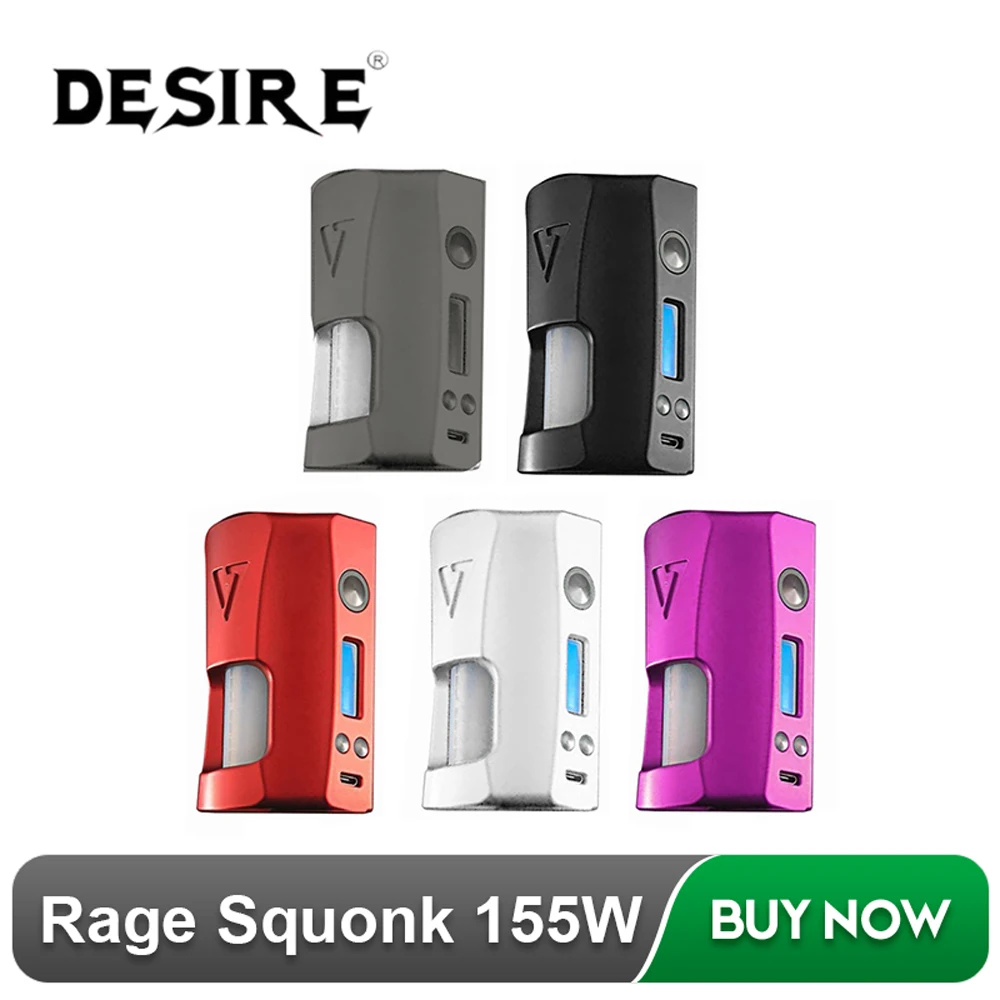 

Original Desire Rage Squonk Mod 155W TC Mod with 7ml bottle for BF RDA 510 Tank Without Dual 18650 Battery Squonk Mod