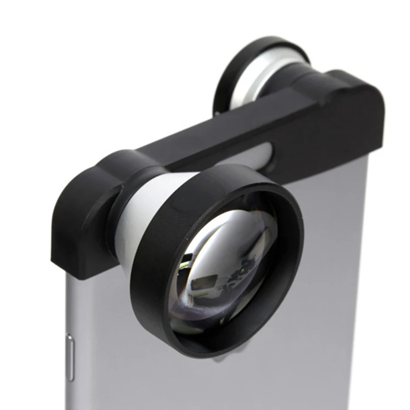 

3-in-1 5x Super Macro+Wide Angle+Fish Eye Camera Lens Kit for iPhone 6/6S Plus 5.5" Mobile Phone Aluminum Multi-layer Optics