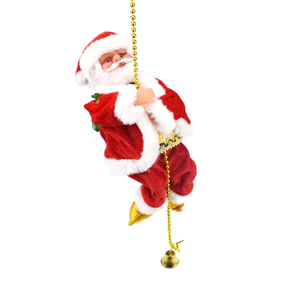electric plush ladder climbing santa