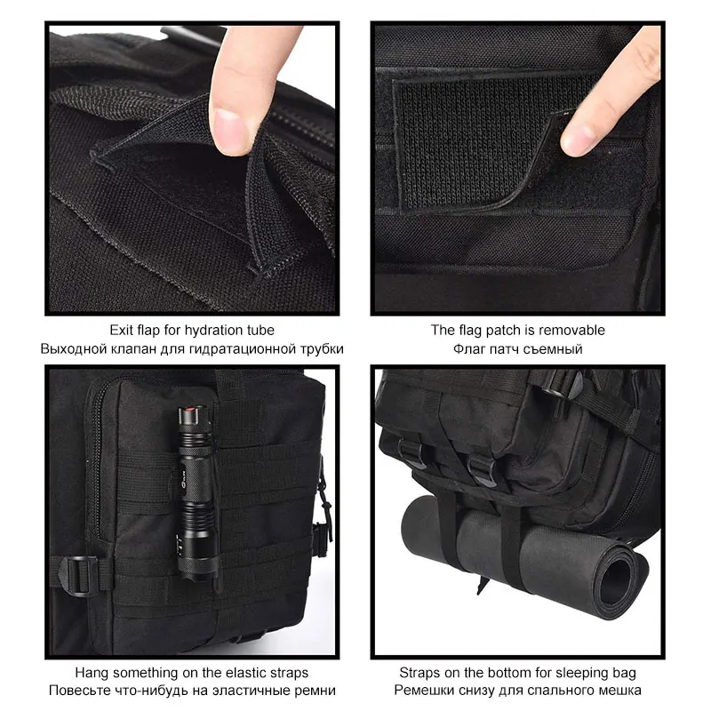 Small 3D Outdoor Military Tactical Backpack Army Waterproof Bug Out Bag Kid Hiking Camping Mochila