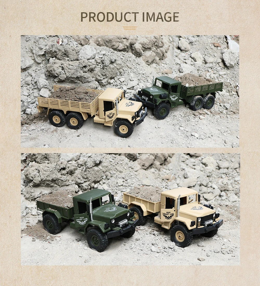 JJRC Q62 Electric RC Car 4WD Off-Road Military Trunk Rock Crawler 2.4GHz 116 Radio Controlled Cars Drive Off-Road Toys (9)