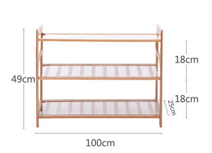 Полка для обуви, простая бамбуковая стойка для хранения обуви, многослойная простая домашняя сборная полка для обуви - Цвет: 12